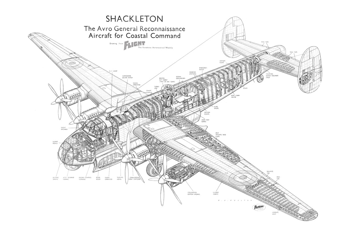 Avro Shackleton Drawing Wallpaper